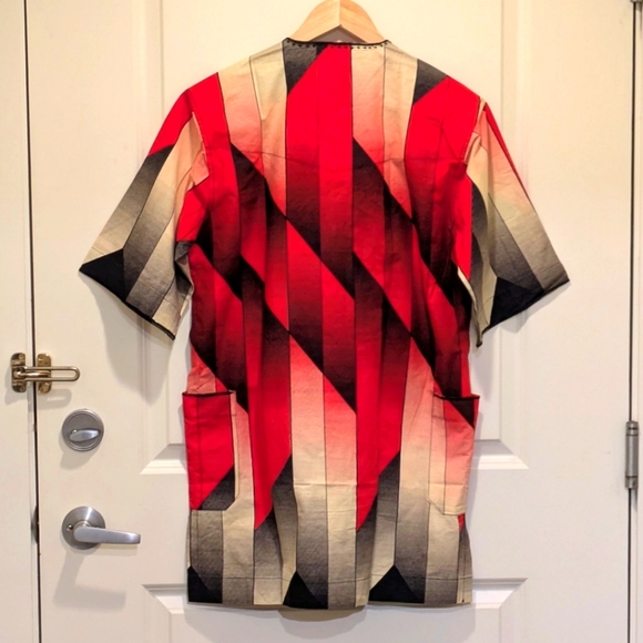 Vintage Swob M Black and Red Patterned Co-Ord Set with Belt - SEE SIZE NOTES - Picture 9 of 16